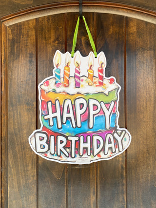 Happy Birthday Cake Door Hanger