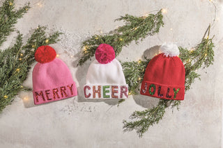 Pink Holiday Beanie