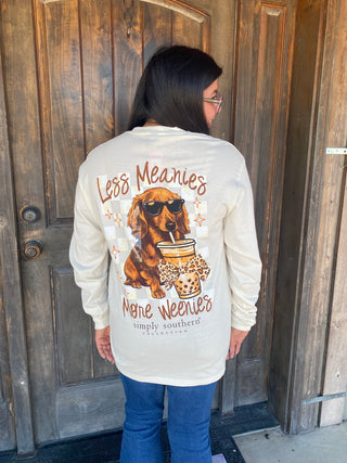 Less Meanies Line Long Sleeve Tee