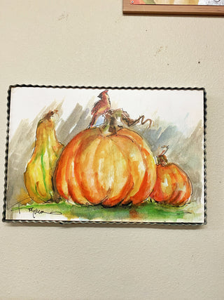 Pumpkin Patch Cardinal Print