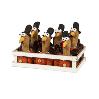 Harvest Blossom 5 Fabric Turkey Table Decor in 6