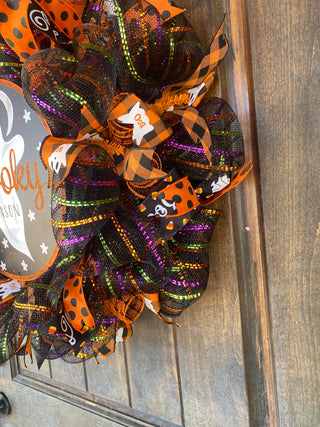 Wreath Mesh Halloween Spooky Season