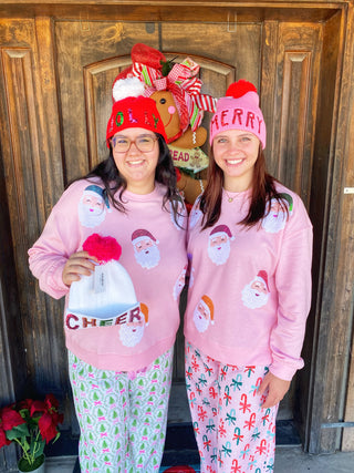Blush Holiday Sparkle Sweatshirt