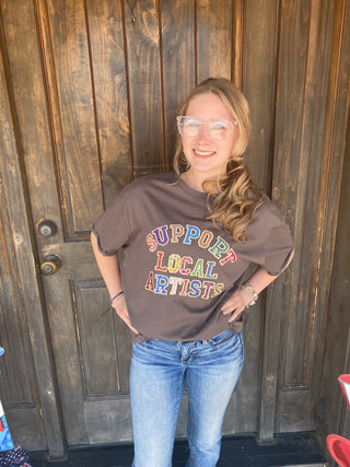Embroidered Support Local Artist tee