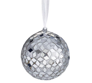 ORNAMENT Disco GLASS SILVER MIRROR