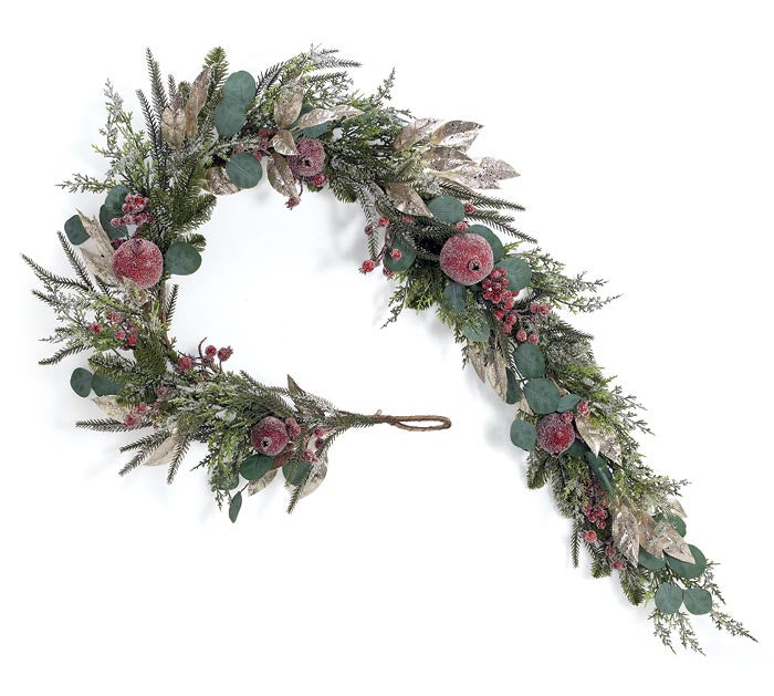 GARLAND FROSTED POMEGRANATE