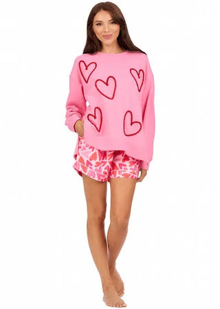 Red Heart Sparkle Sweatshirt BS