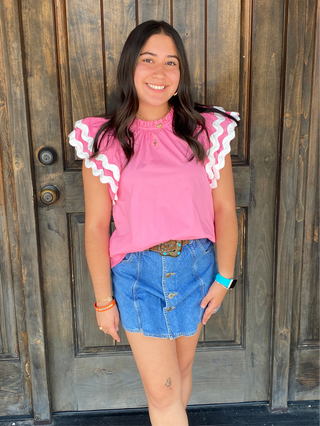 Angie Ric Rac Top Pk-L