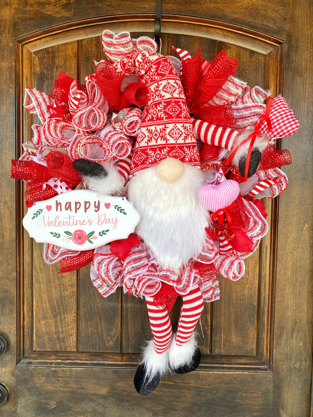 Wreath Mesh Valentine Gnome
