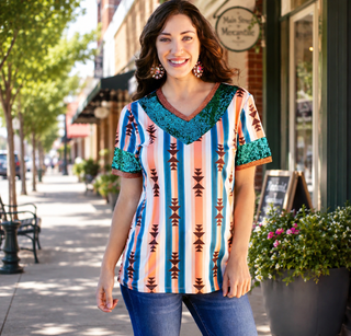 Desert Sparkle Sequin Top