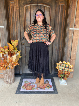 Plaid Sunflower "Welcome"