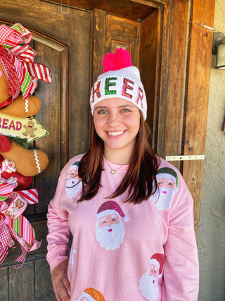 White Holiday Beanie