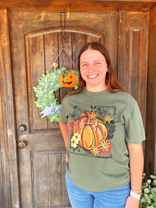 Floral Pumpkin Tee