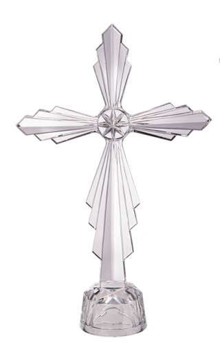 Crystal cross standing