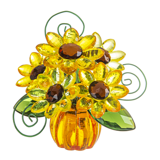 Acrylic Sunflower Pumpkin Posy - 4"