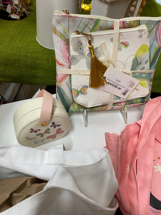 Floral + Butterfly Zip Pouch Set of 2