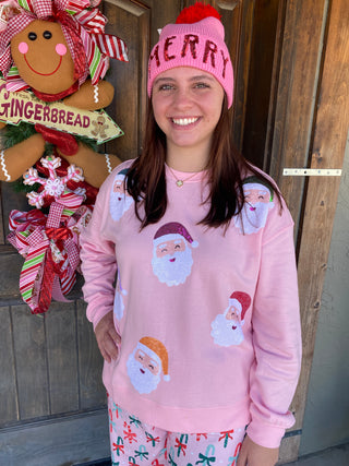 Blush Holiday Sparkle Sweatshirt