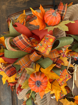 Wreath Mesh Rustic Scarecrow
