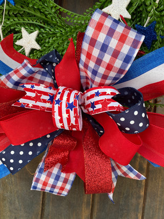 Wreath Grapevine Patriotic Oval Sm