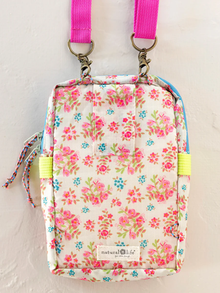 8 in 1 Pocket Crossbody Flrl Blms L