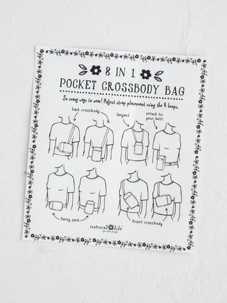 8 in 1 Pocket Crossbody Flrl Blms L