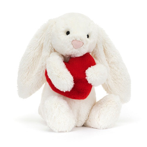 Bashful Bunny Red Love Heart  Large