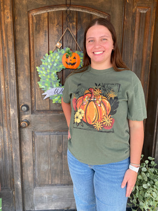 Floral Pumpkin Tee