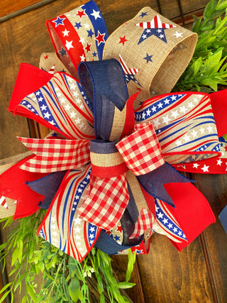 Wreath Grapevine Patriotic Cross