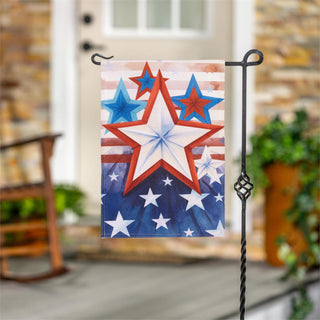 American Classic Stars & Stripes Burlap Garden Fla