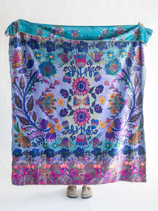 Indigo Mandala Cozy Blanket