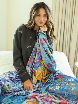 Reversible Cozy Teal Blanket Loved