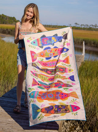 Yoga Beach Towel Crm Fish
