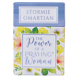 Book titled 'The Power of a Praying Woman' by Stormie Omartian with floral design on cover