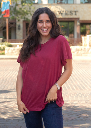 Basic Maroon Tee