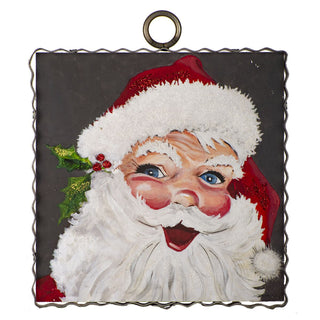 Square Roundtop charm with Santa