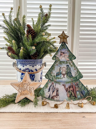 Nativity scene Christmas tree