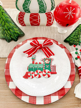 Candy cane express ornament