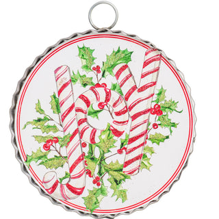 Charm with 'joy' spelt out in candy canes