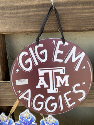Gig Em Aggies Door Hanger