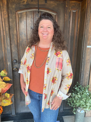 Floral Karen Button Down Top