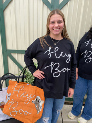 Hey Boo Sparkle Sweatshirt
