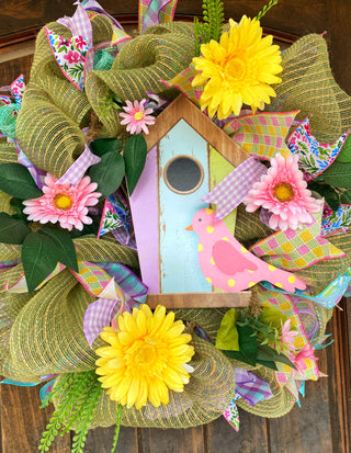 Wreath Mesh Birdhouse