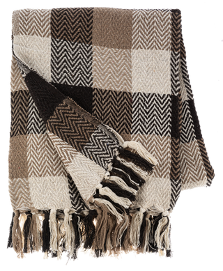 Black, Tan, and Natural Throw