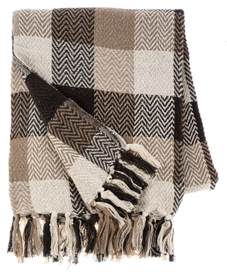 Black, Tan, and Natural Throw