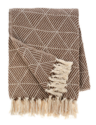 Tan Triangle Throw