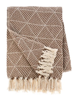 Tan Triangle Throw