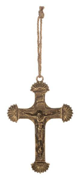 Bronze cross with Jesus Christ