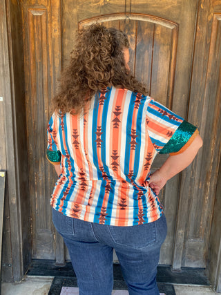 Desert Sparkle Sequin Top