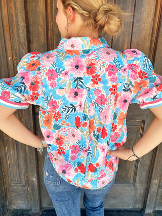 WildFlower High Collar Blouse