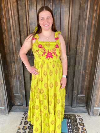 Addison Dress Chartreuse